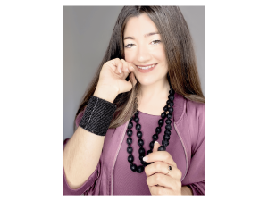 BRAZALETE KENIA NEGRO  COLLAR BOLAS TELA NEGRO copia